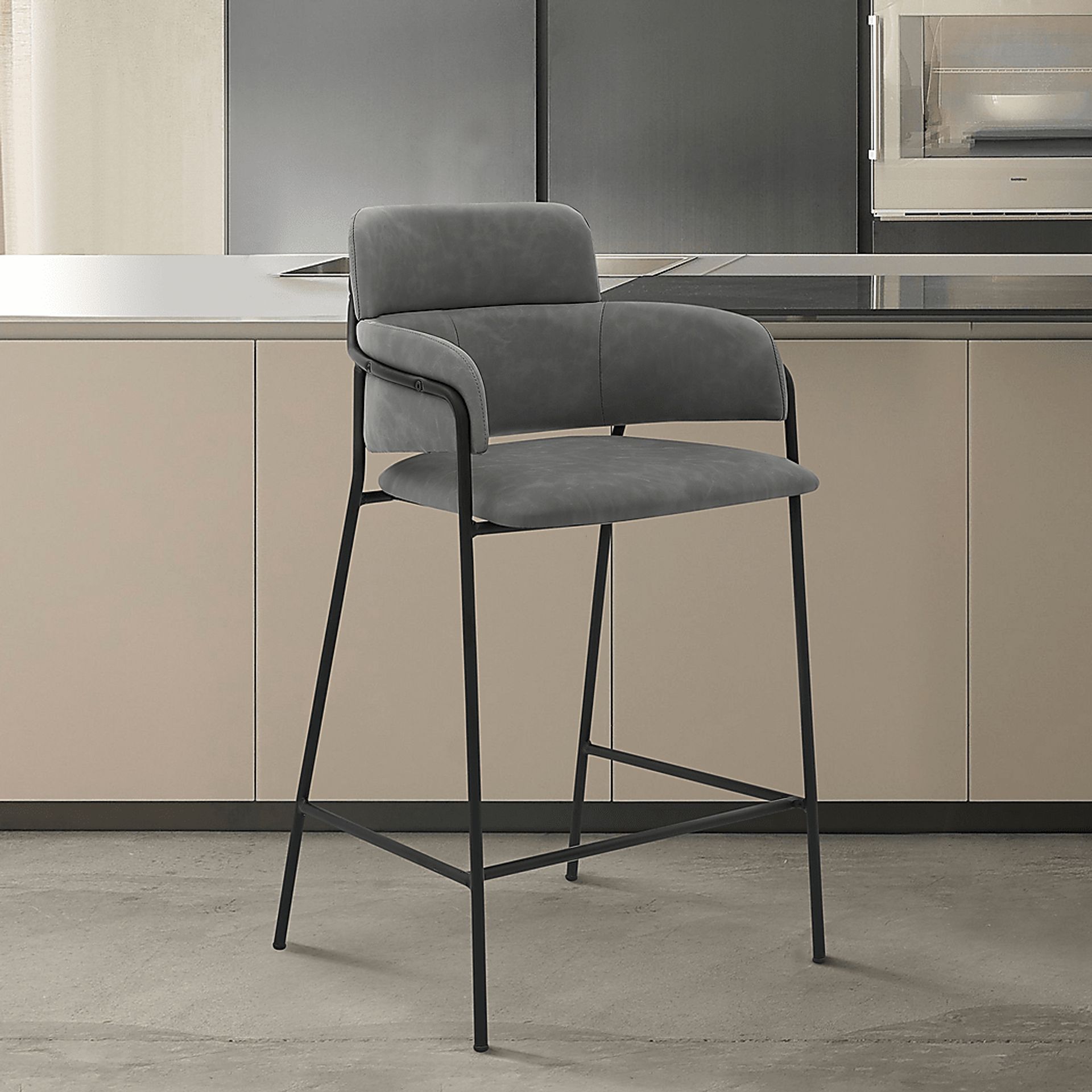Miava Gray Counter Height Stool - Image 7