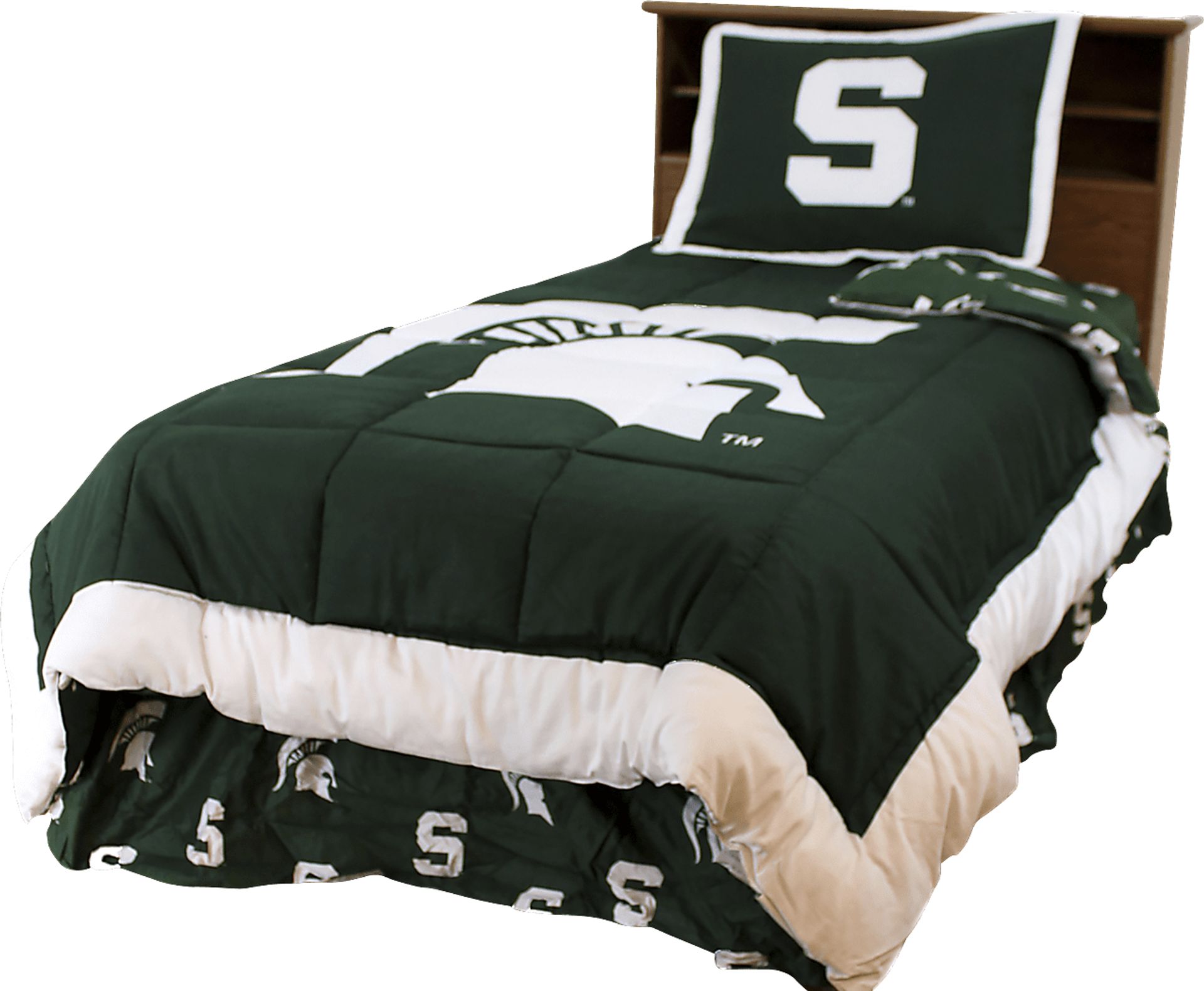 Michigan State Green 2 Pc Twin Bed Set - Image 1