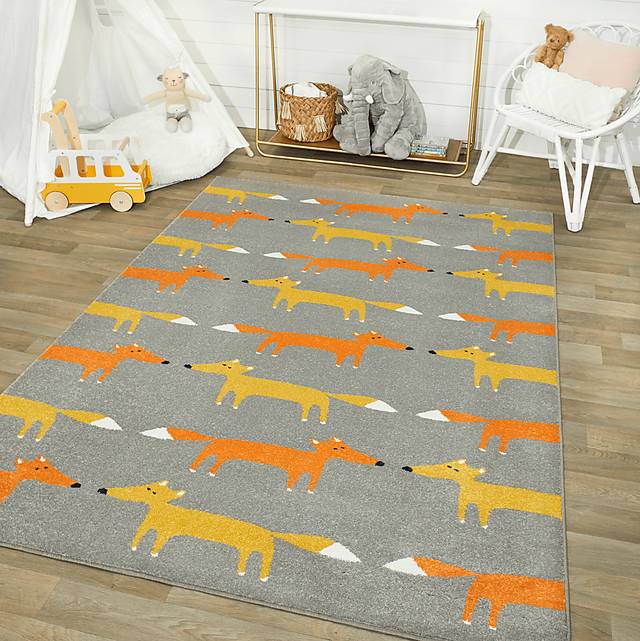 Kids Mickens Gray 5'3 x 7' Rug - Thumbnail - Image 2