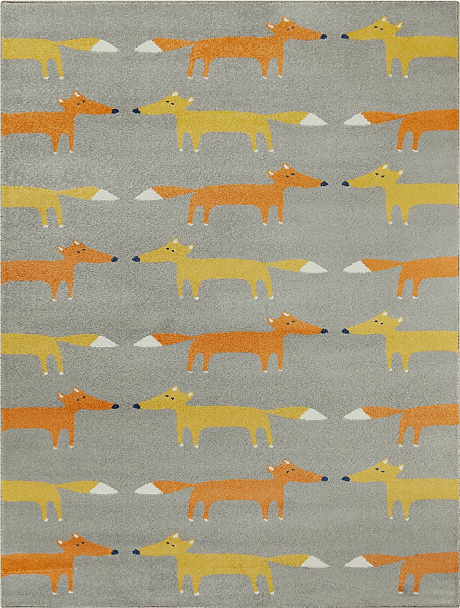 Kids Mickens Gray 5'3 x 7' Rug