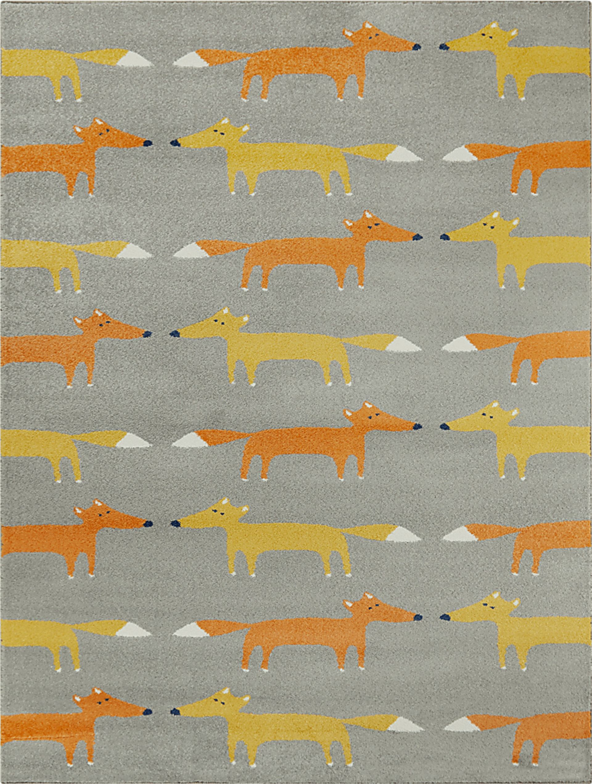 Kids Mickens Gray 5'3 x 7' Rug - Image 1
