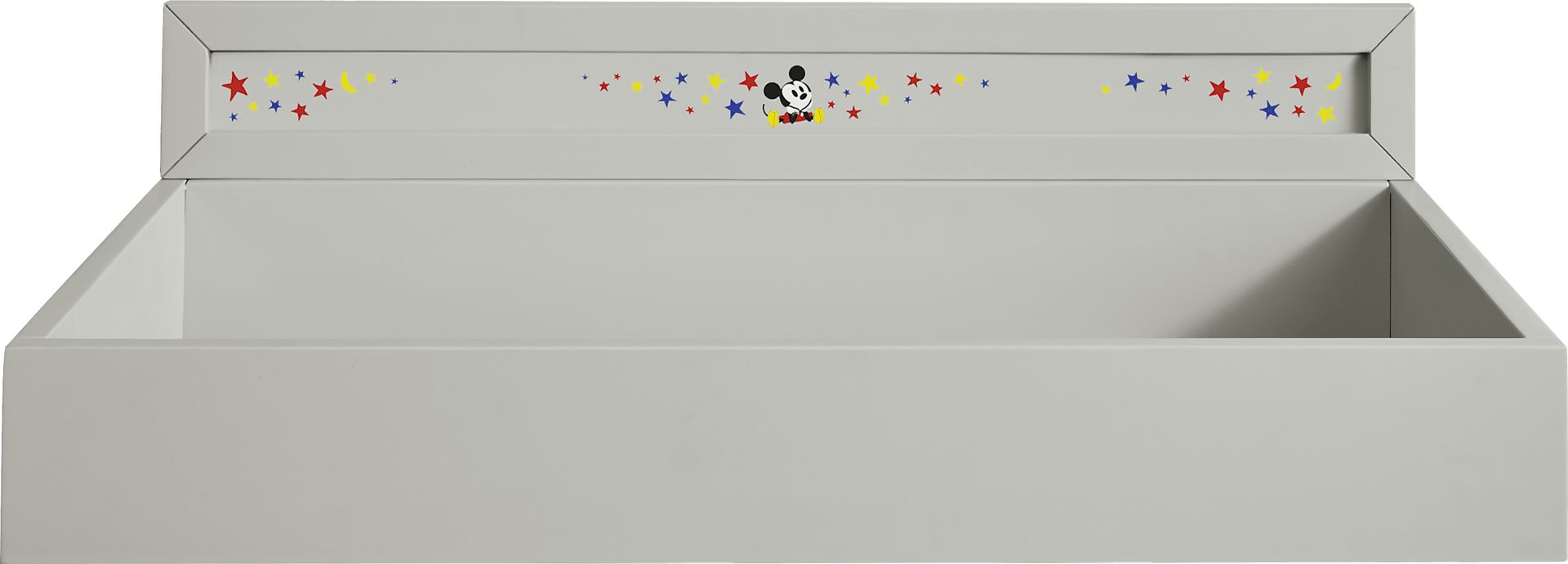 Mickey Mouse and Minnie Mouse Gray Changing Tray with Vibrant Art - Image 1