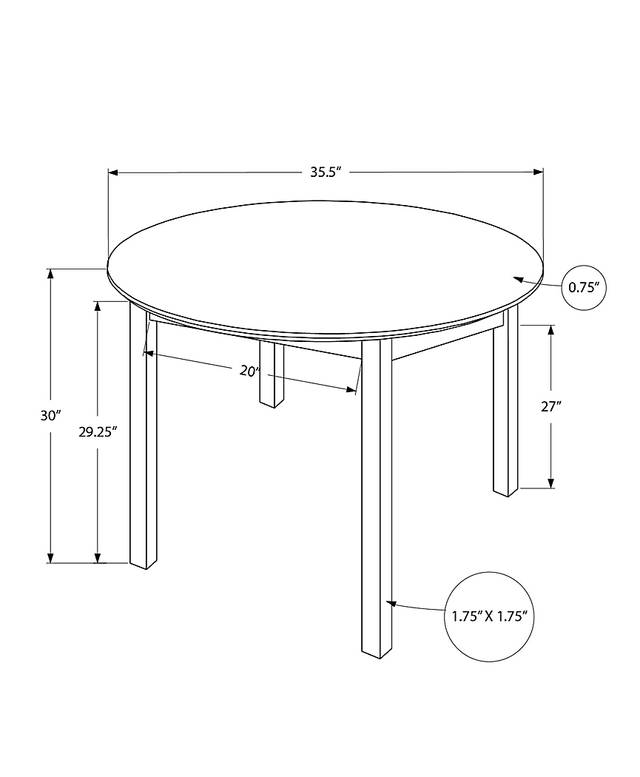 Mickibben Espresso Dining Table - Thumbnail - Image 7