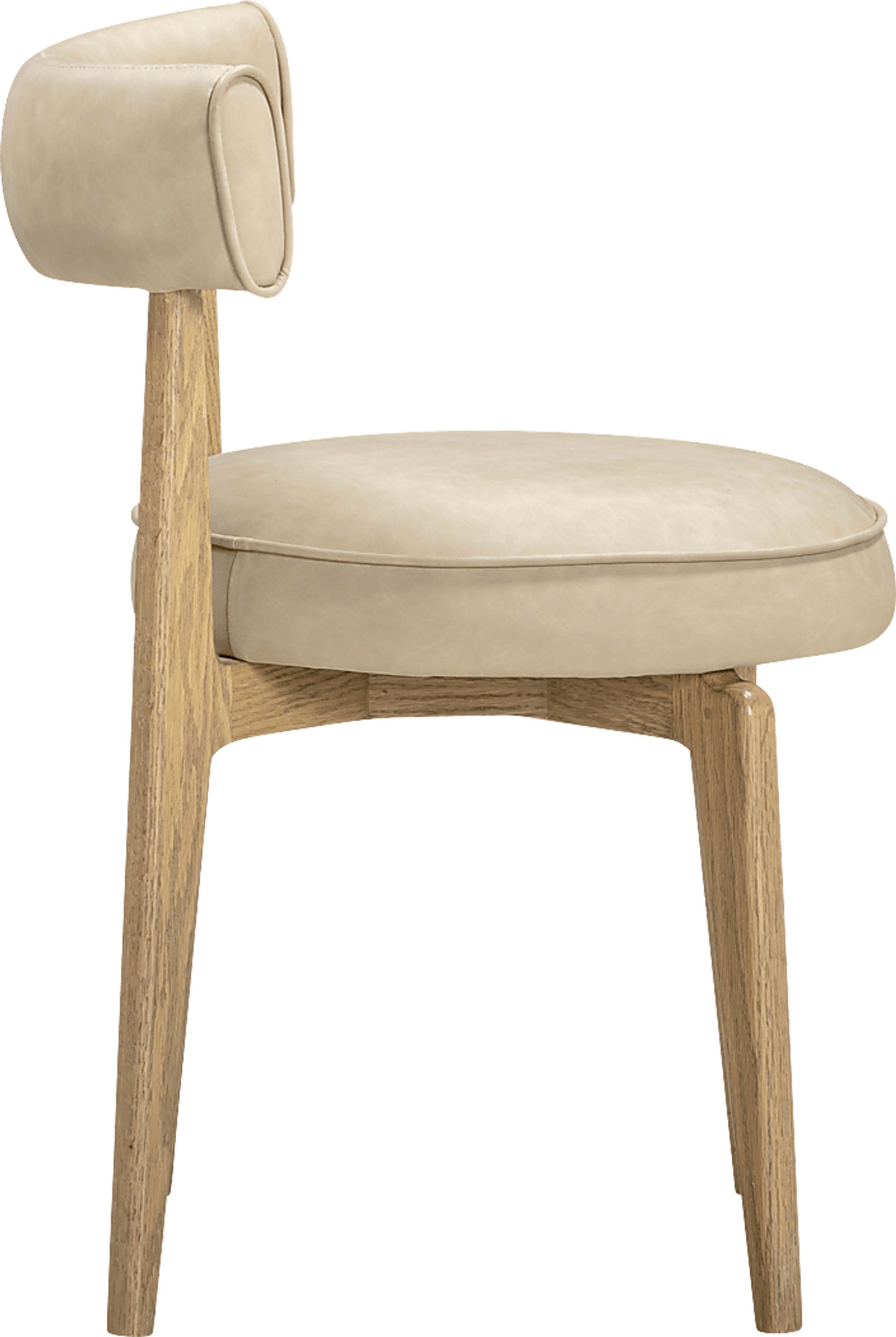 Microbeat Cream Dining Chair - Image 2