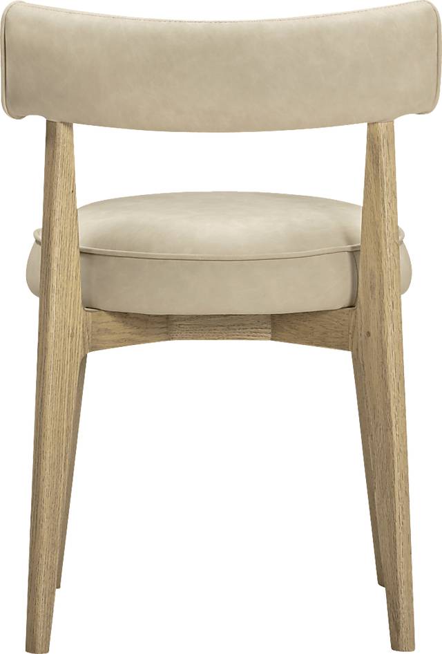 Microbeat Cream Dining Chair - Thumbnail - Image 3