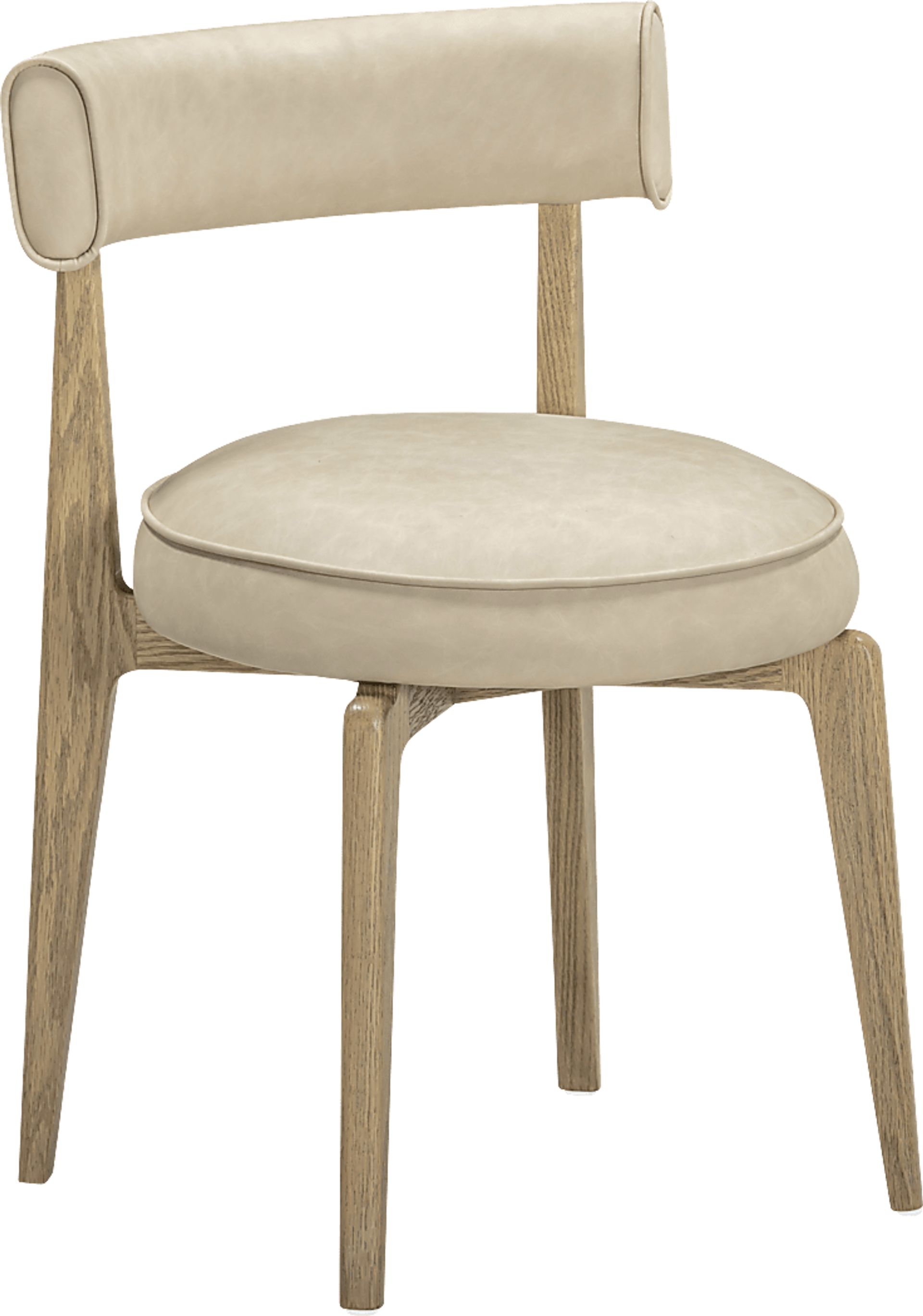Microbeat Cream Dining Chair - Image 1