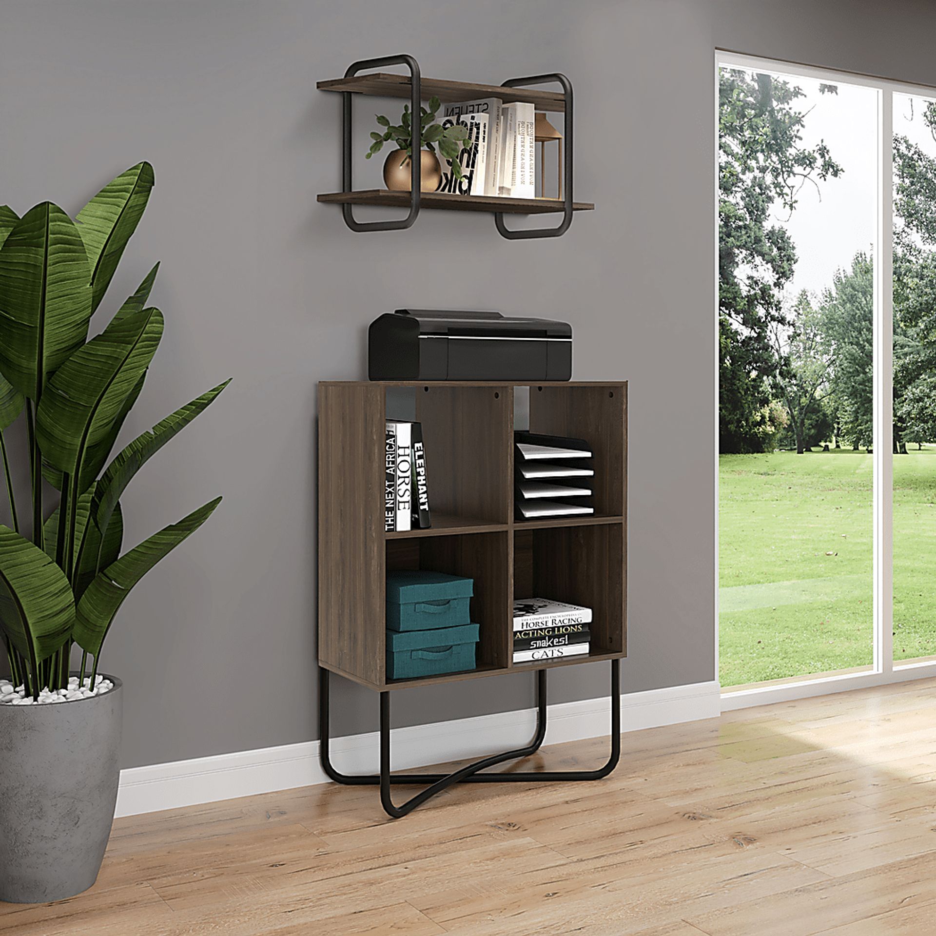 Midamis Walnut Bookcase - Image 10