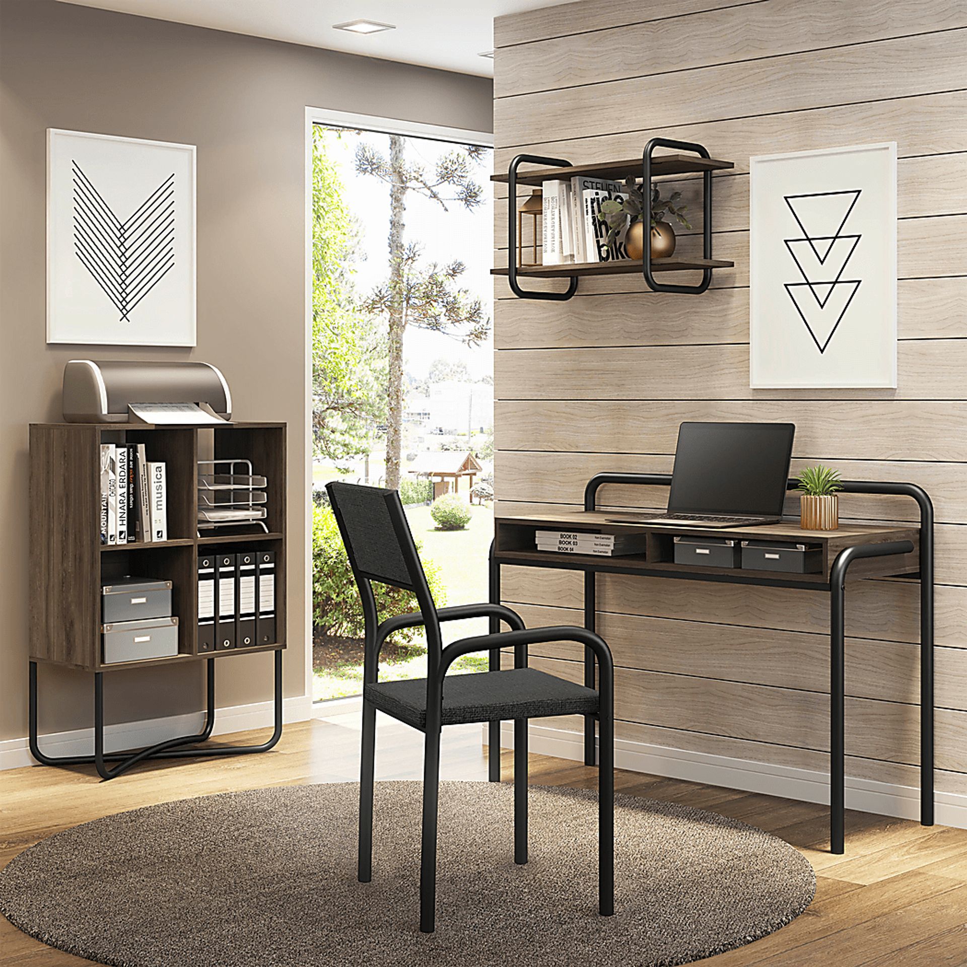 Midamis Walnut Bookcase - Image 11