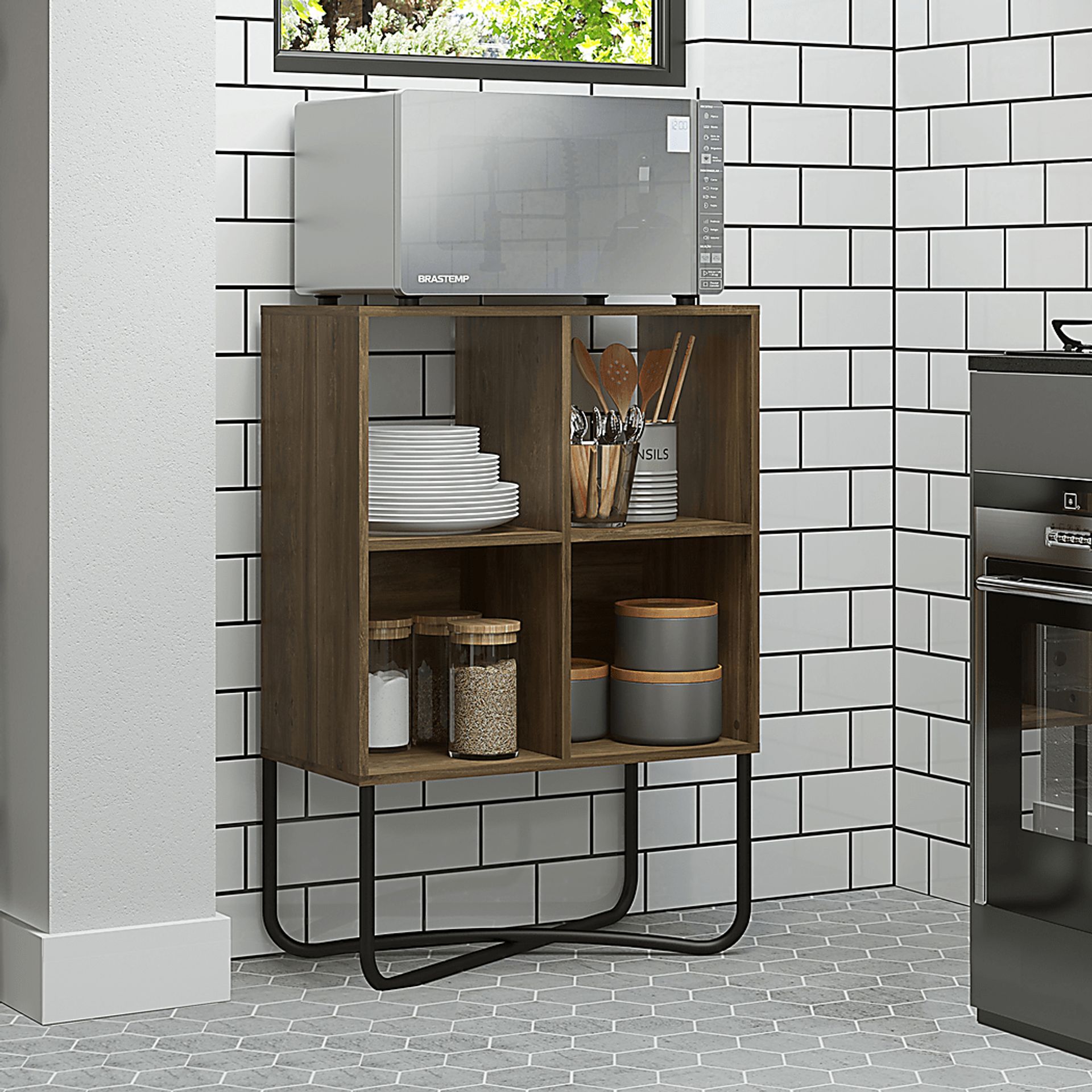Midamis Walnut Bookcase - Image 9