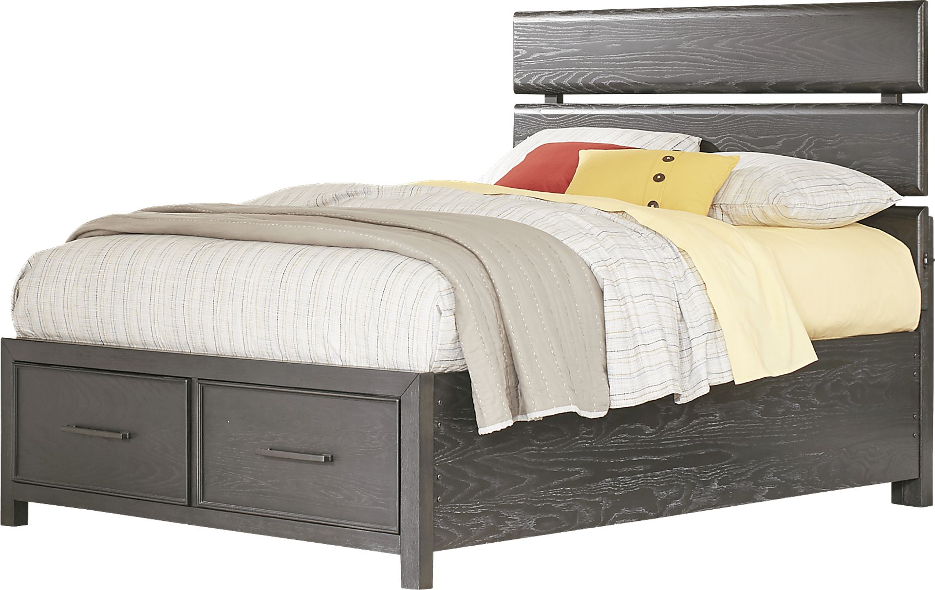 Kids Midcity Loft Carbon 3 Pc Full Slat Bed with Storage - Image 1