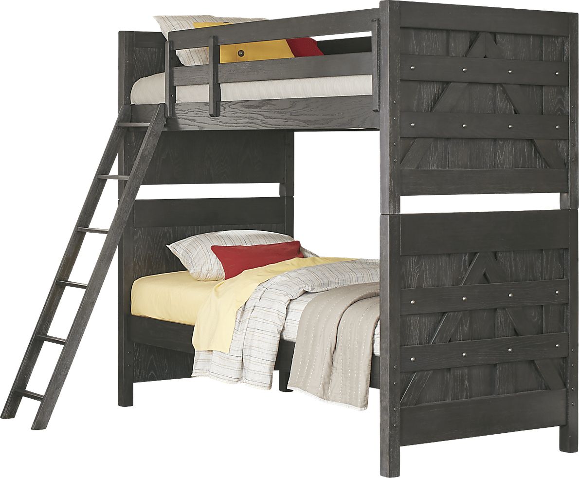 Midcity Loft 5 Pc Carbon Colors Twin/Twin Bunk Bed Rooms To Go