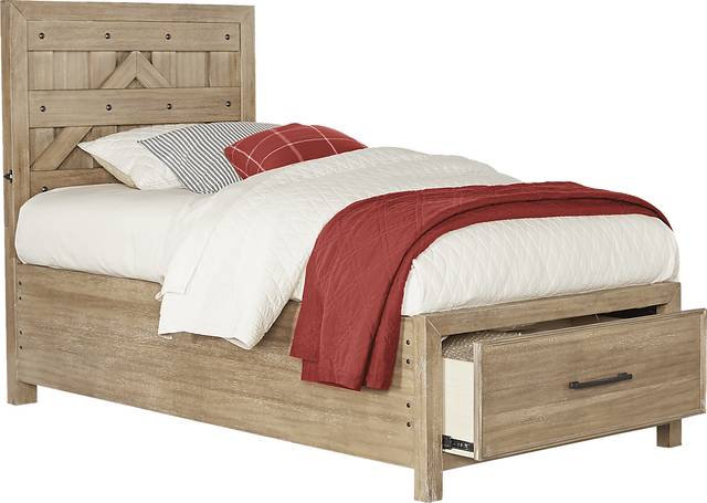 Kids Midcity Loft Sandstone 3 Pc Twin Panel Bed with Storage - Thumbnail - Image 1