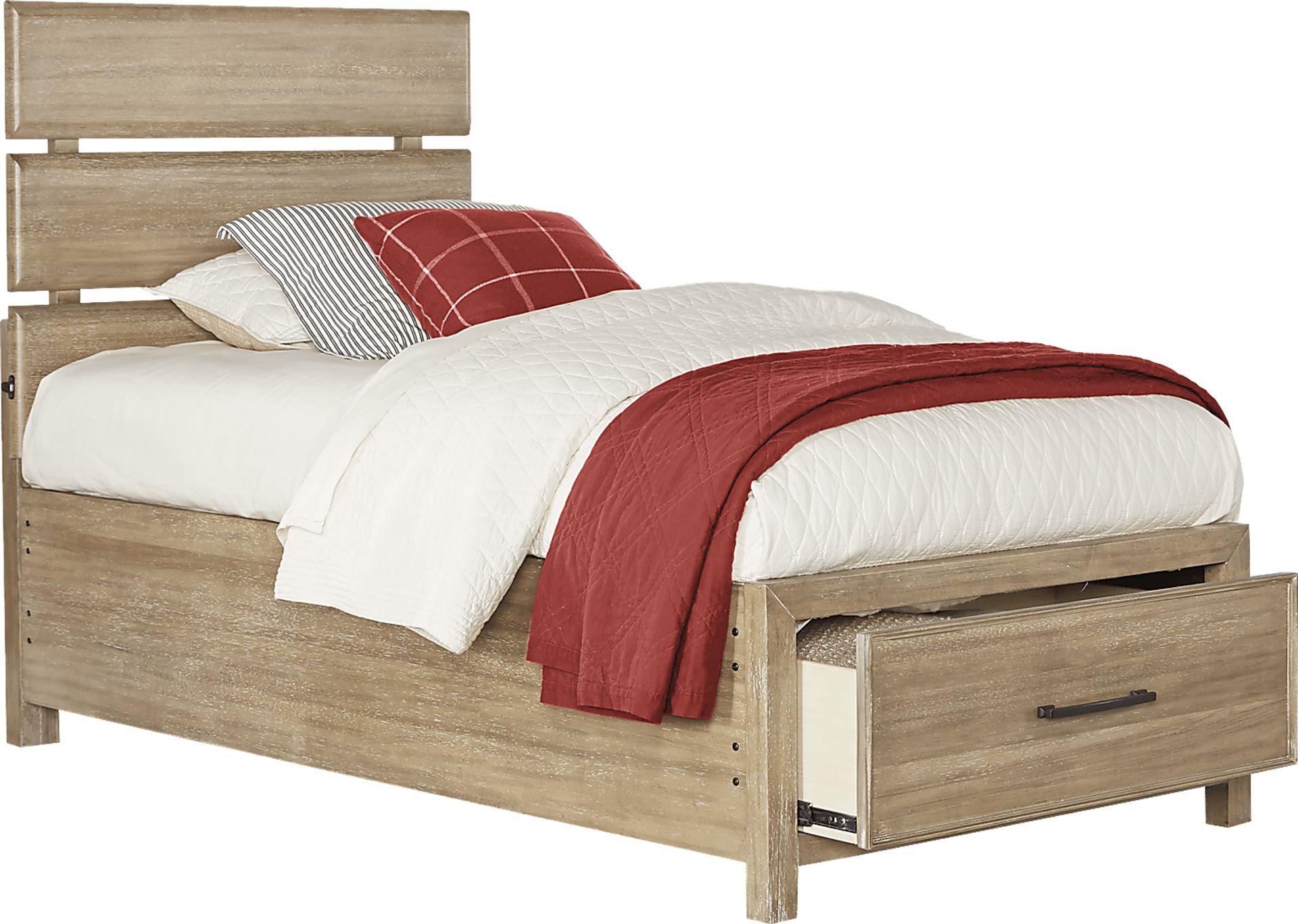 Kids Midcity Loft Sandstone 5 Pc Twin Slat Bedroom with Storage - Image 2