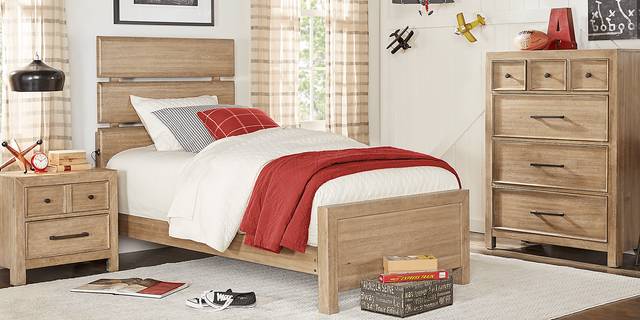 Kids Midcity Loft Sandstone 5 Pc Full Slat Bedroom - Thumbnail - Image 1