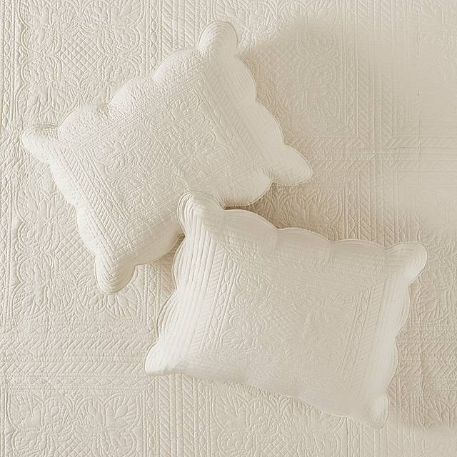 Midean Cream 3 Pc King Coverlet Set - Thumbnail - Image 4