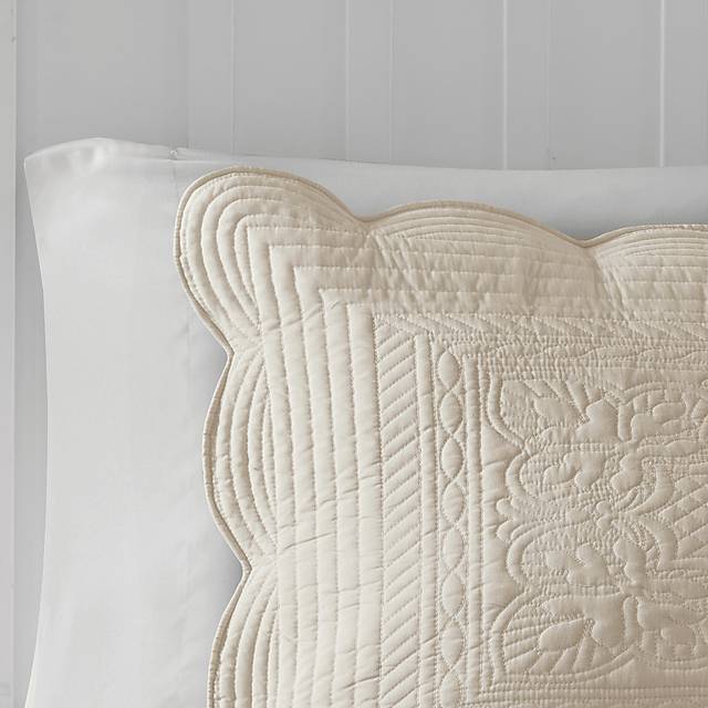 Midean Cream 3 Pc King Coverlet Set - Thumbnail - Image 5