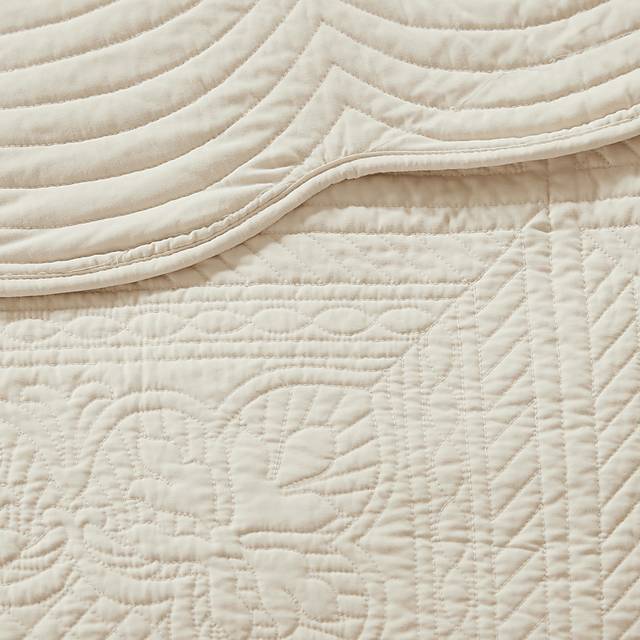Midean Cream 3 Pc King Coverlet Set - Thumbnail - Image 7