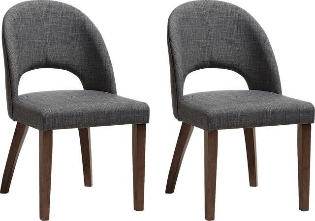 Midgaard Charcoal Dining Chair, Set of 2 - Thumbnail - Image 1