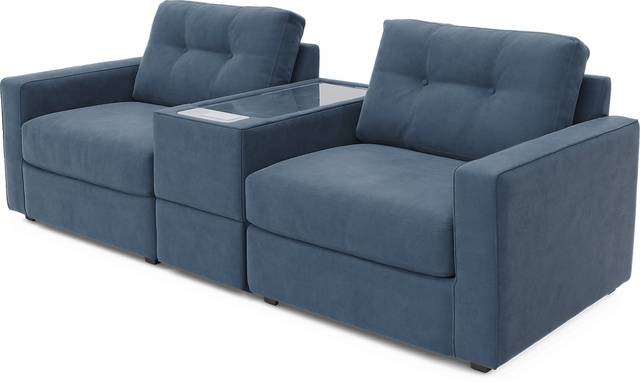 Midnight 3 Pc ModularOne with Media Console - Thumbnail - Image 1