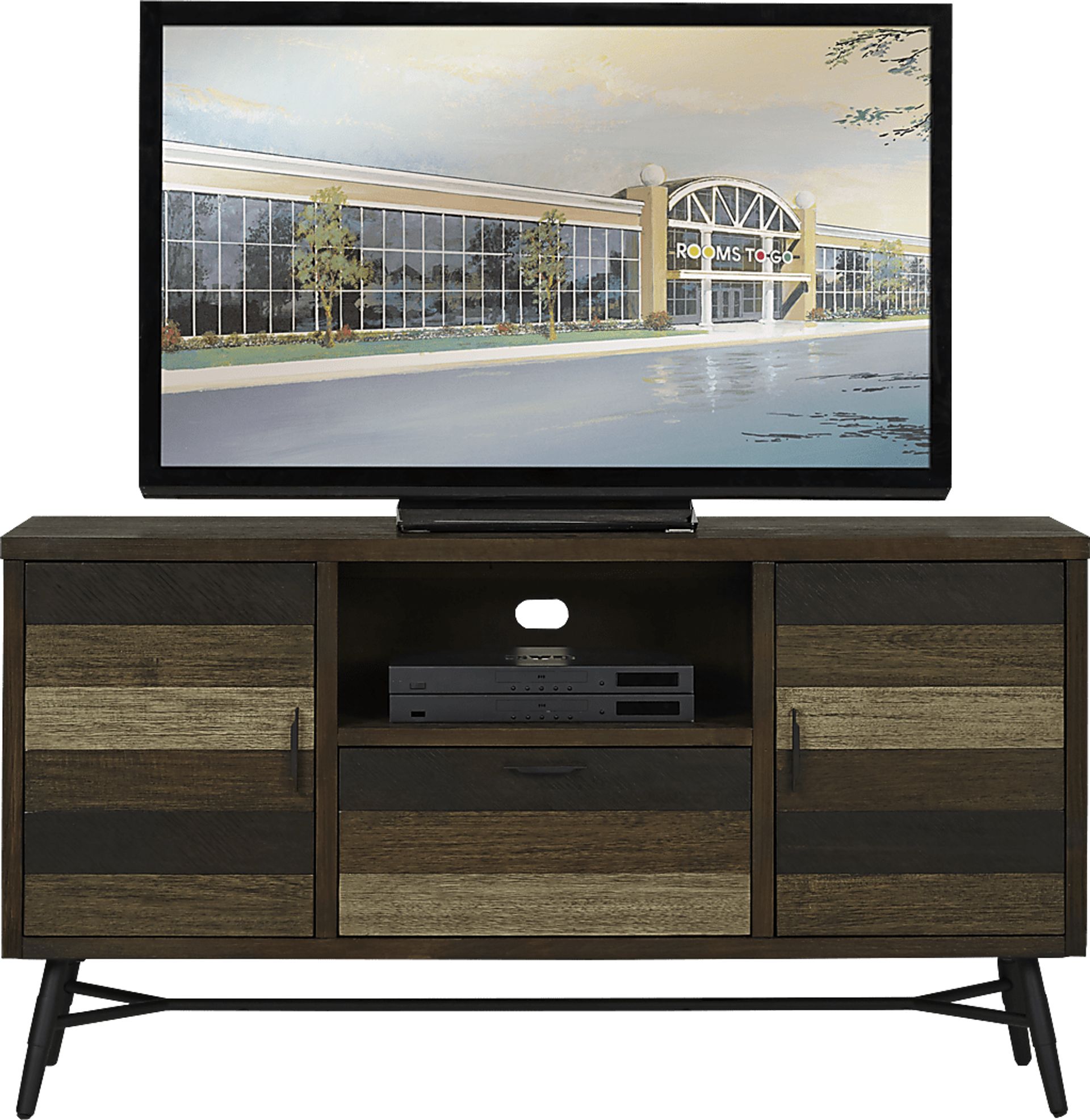 Midtown Loft Brown 60 in. Console - Image 1