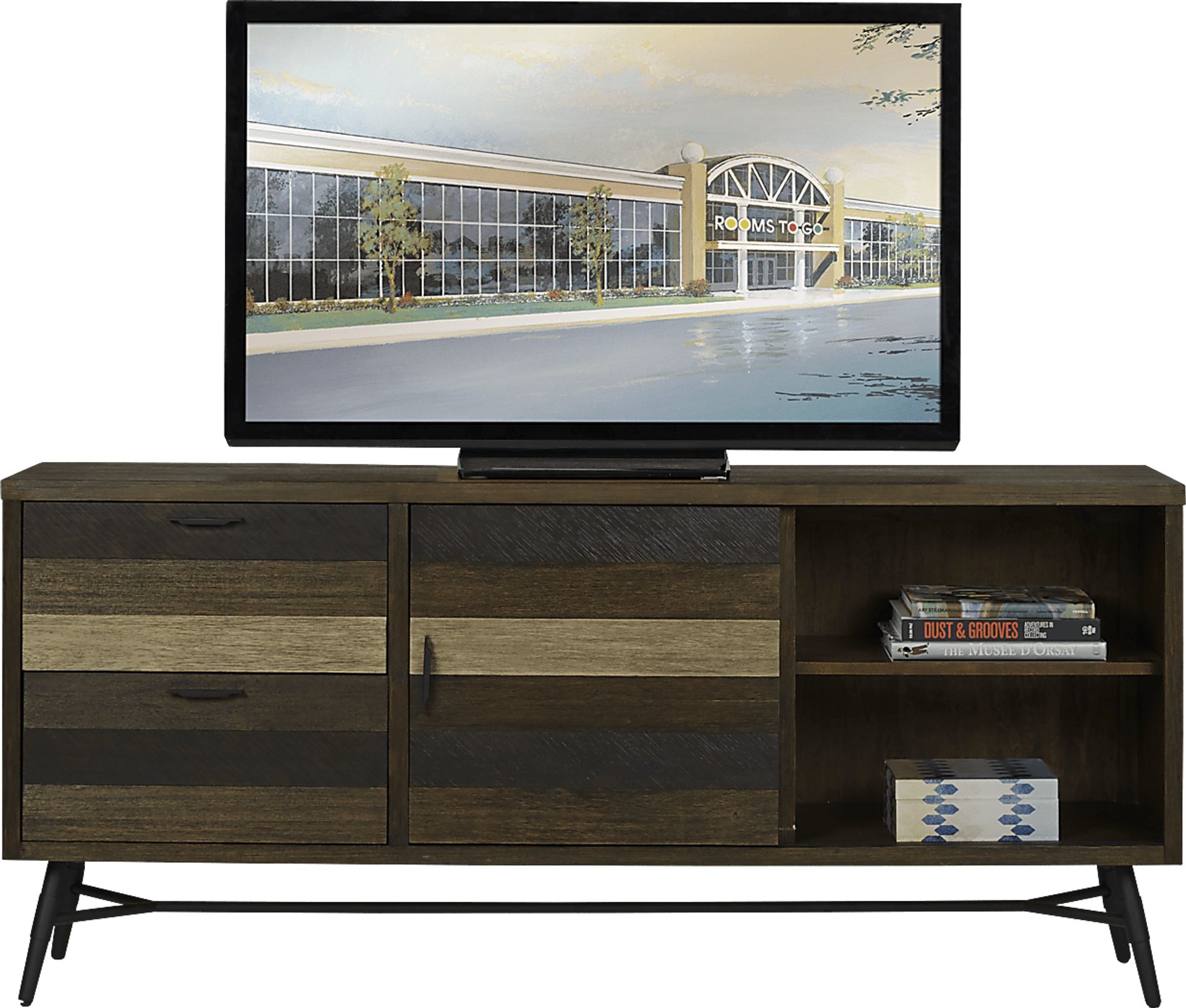Midtown Loft Brown 72 in. Console - Image 1