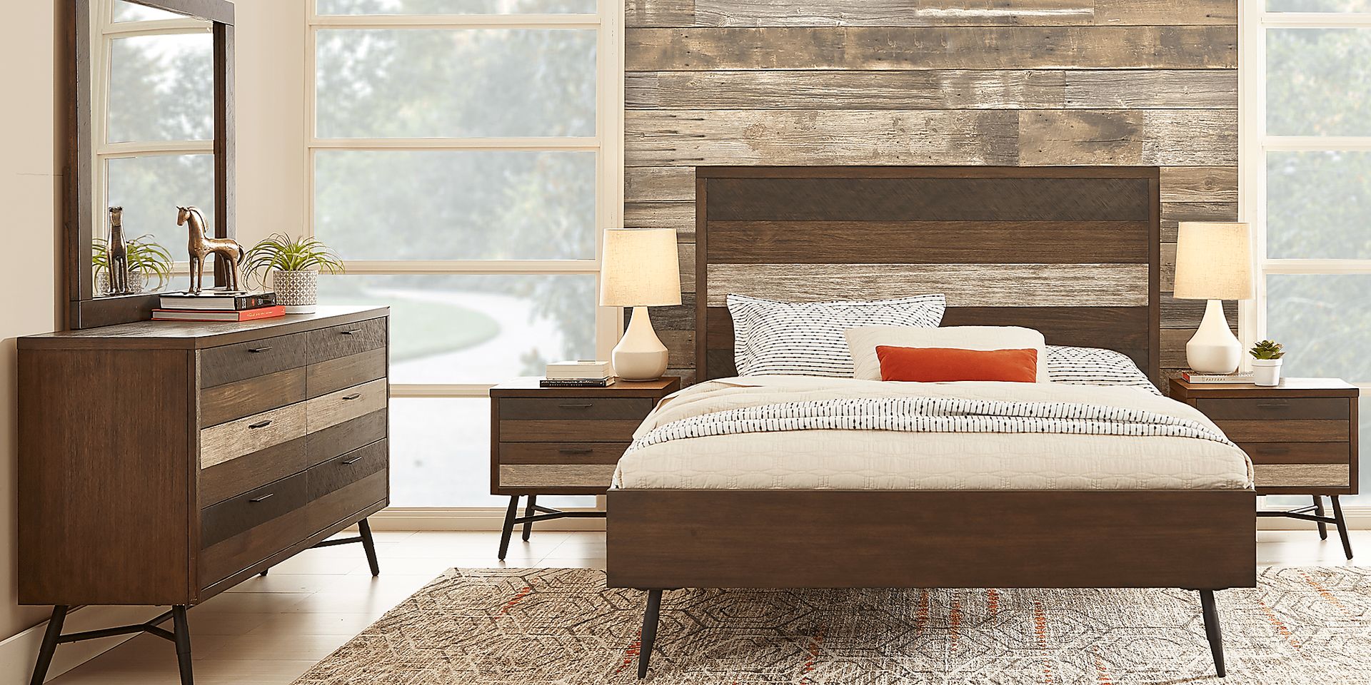 Midtown Loft Brown 8 Pc King Panel Bedroom - Image 1