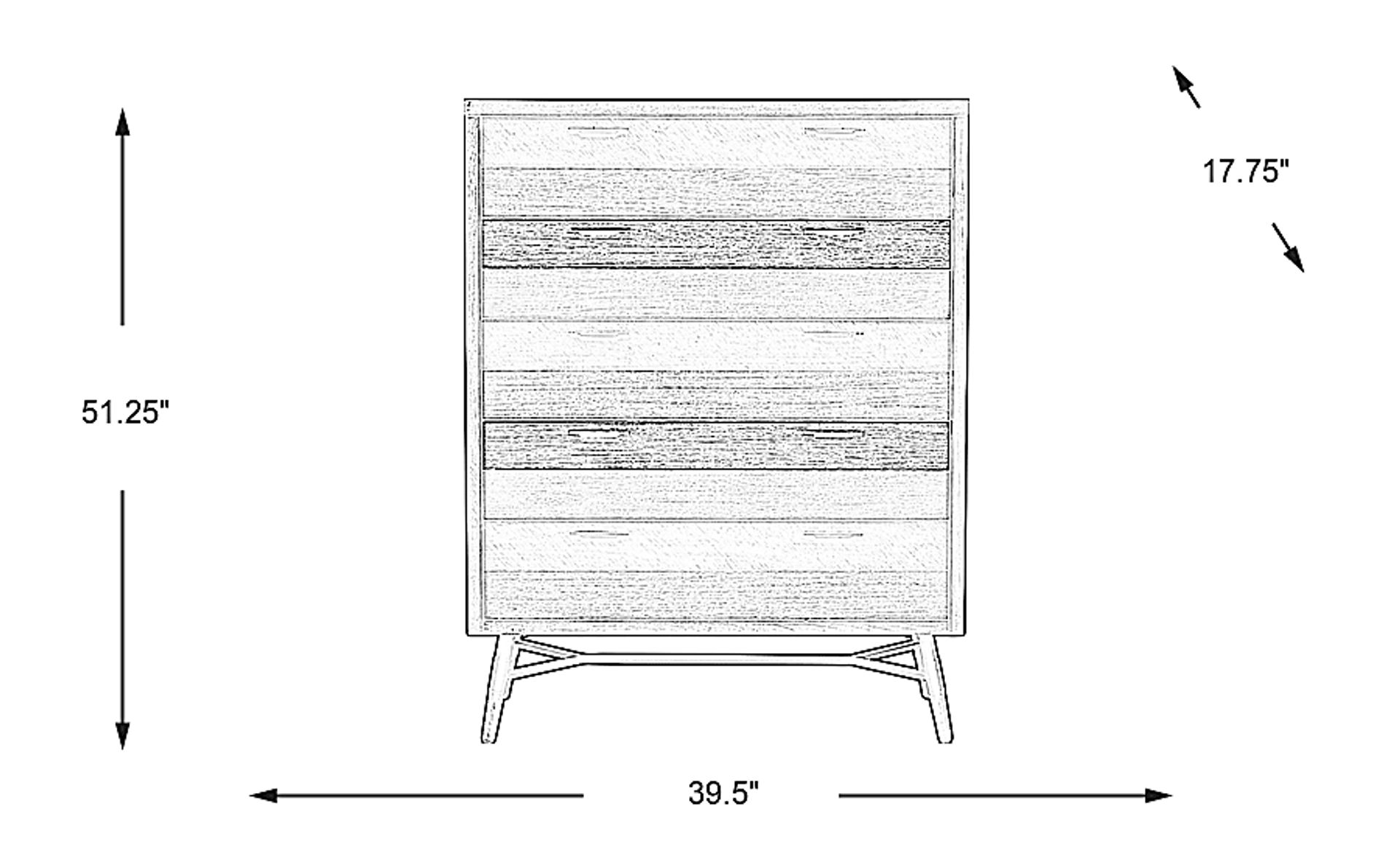 Midtown Loft Brown Dark Wood Chest | Rooms to Go