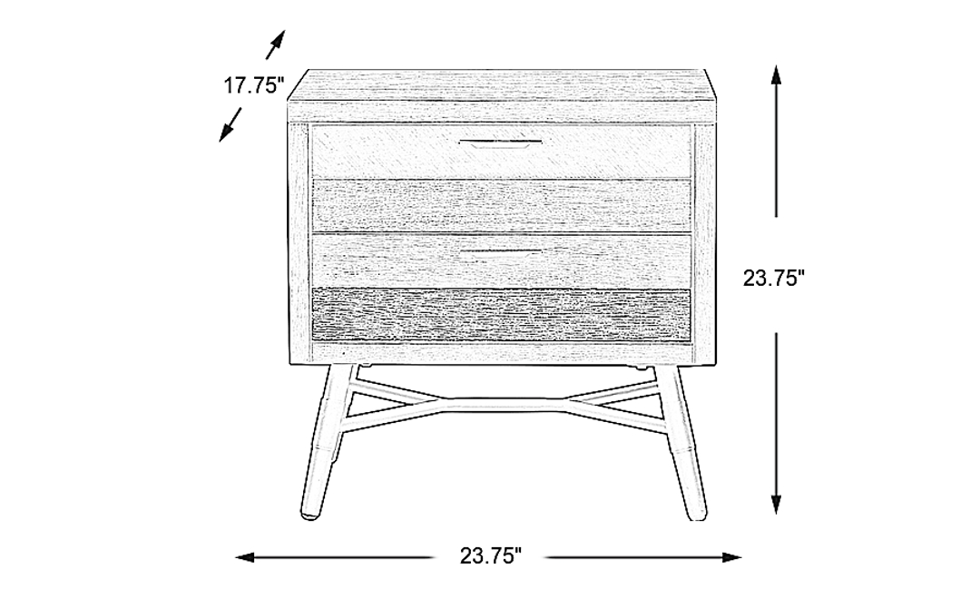 Midtown Loft Brown Nightstand
