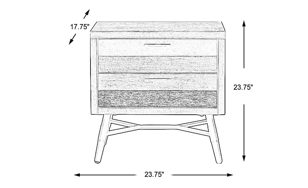 Midtown Loft Brown Nightstand