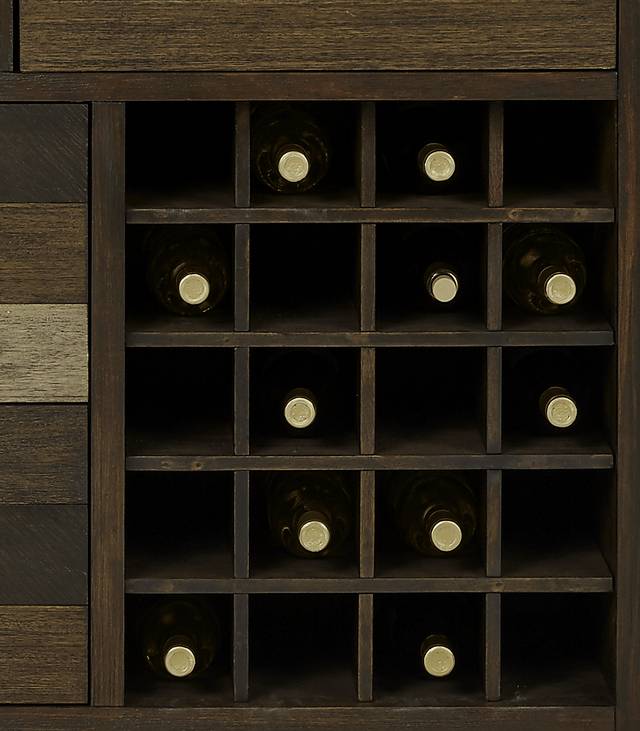Midtown Loft Brown Wine Cabinet - Thumbnail - Image 4