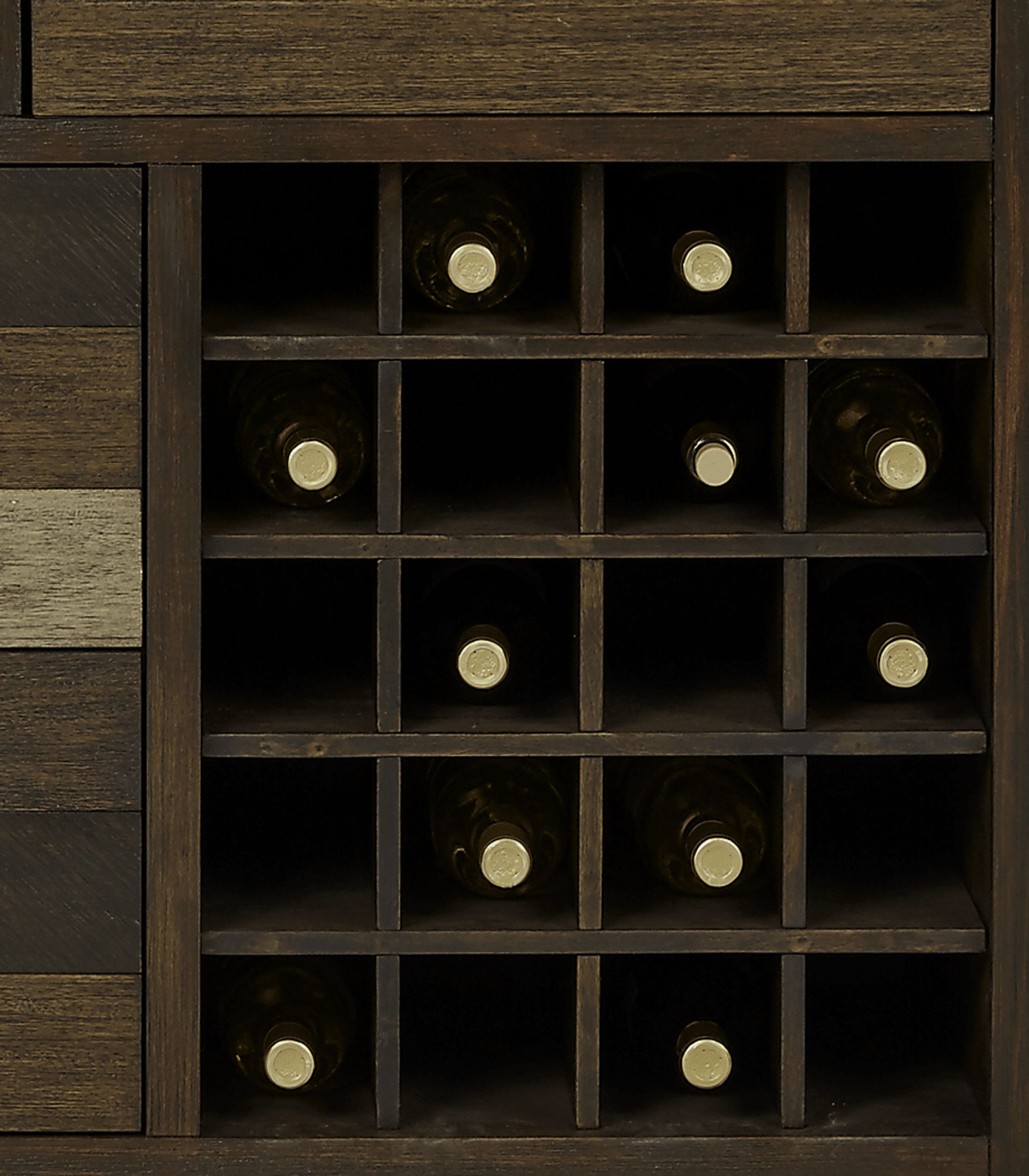 Midtown Loft Brown Wine Cabinet - Image 4