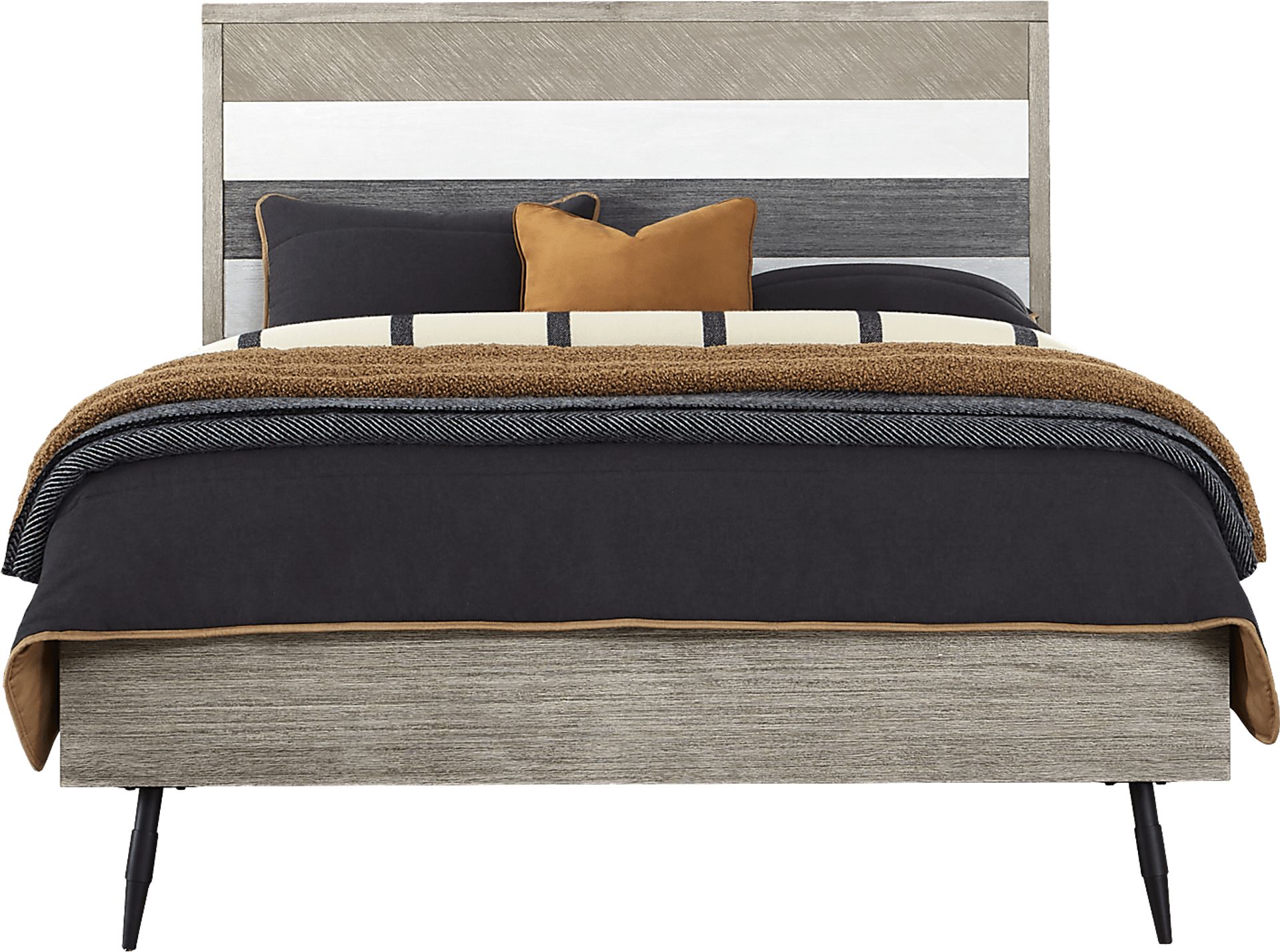 Midtown Loft Gray 3 Pc King Panel Bed - Image 1