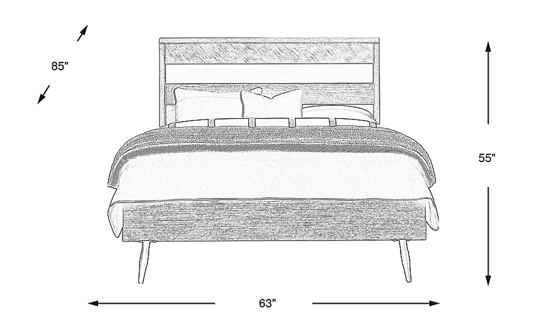 Midtown Loft Gray 3 Pc Queen Panel Bed