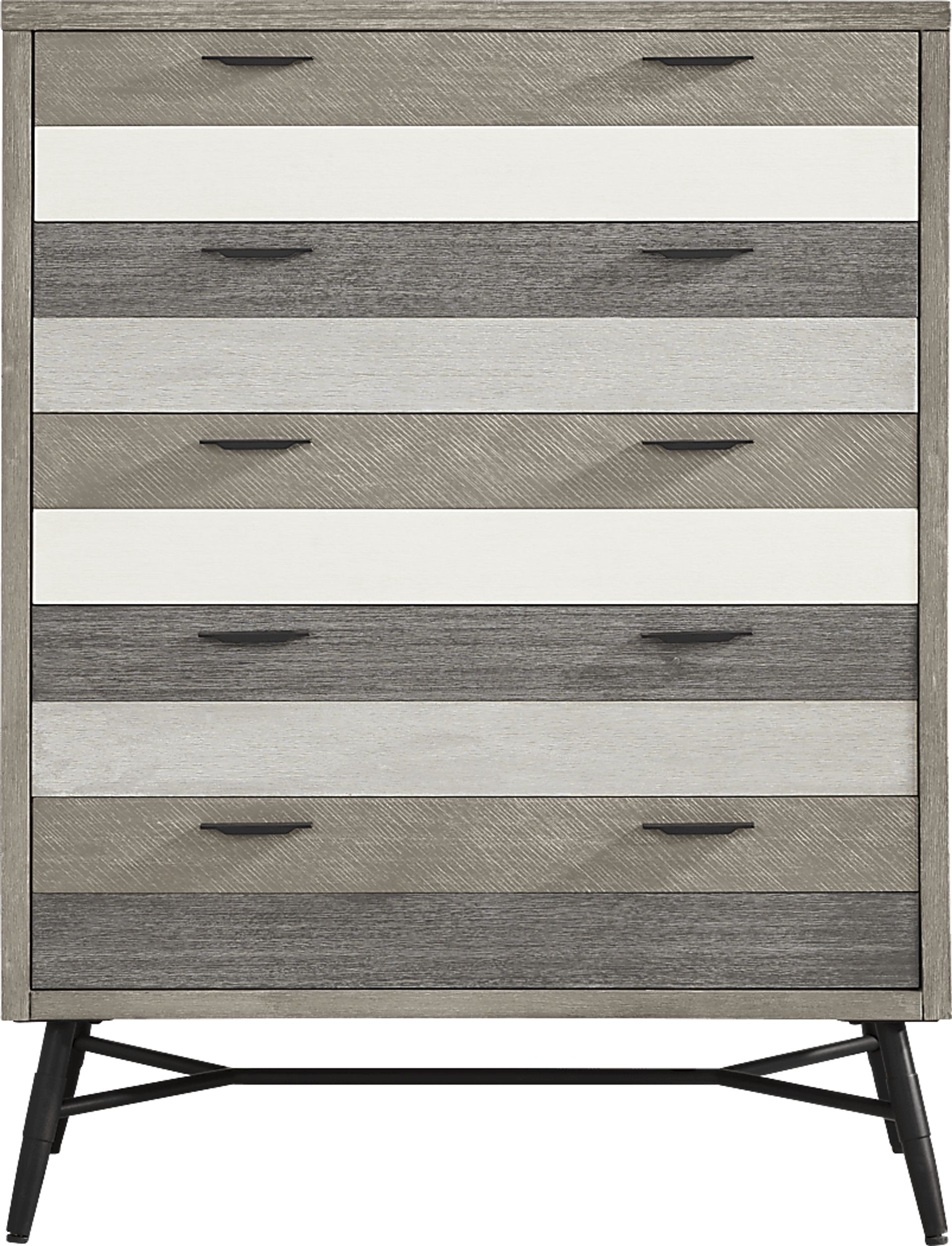 Midtown Loft Gray 5 Pc King Panel Bedroom - Image 3