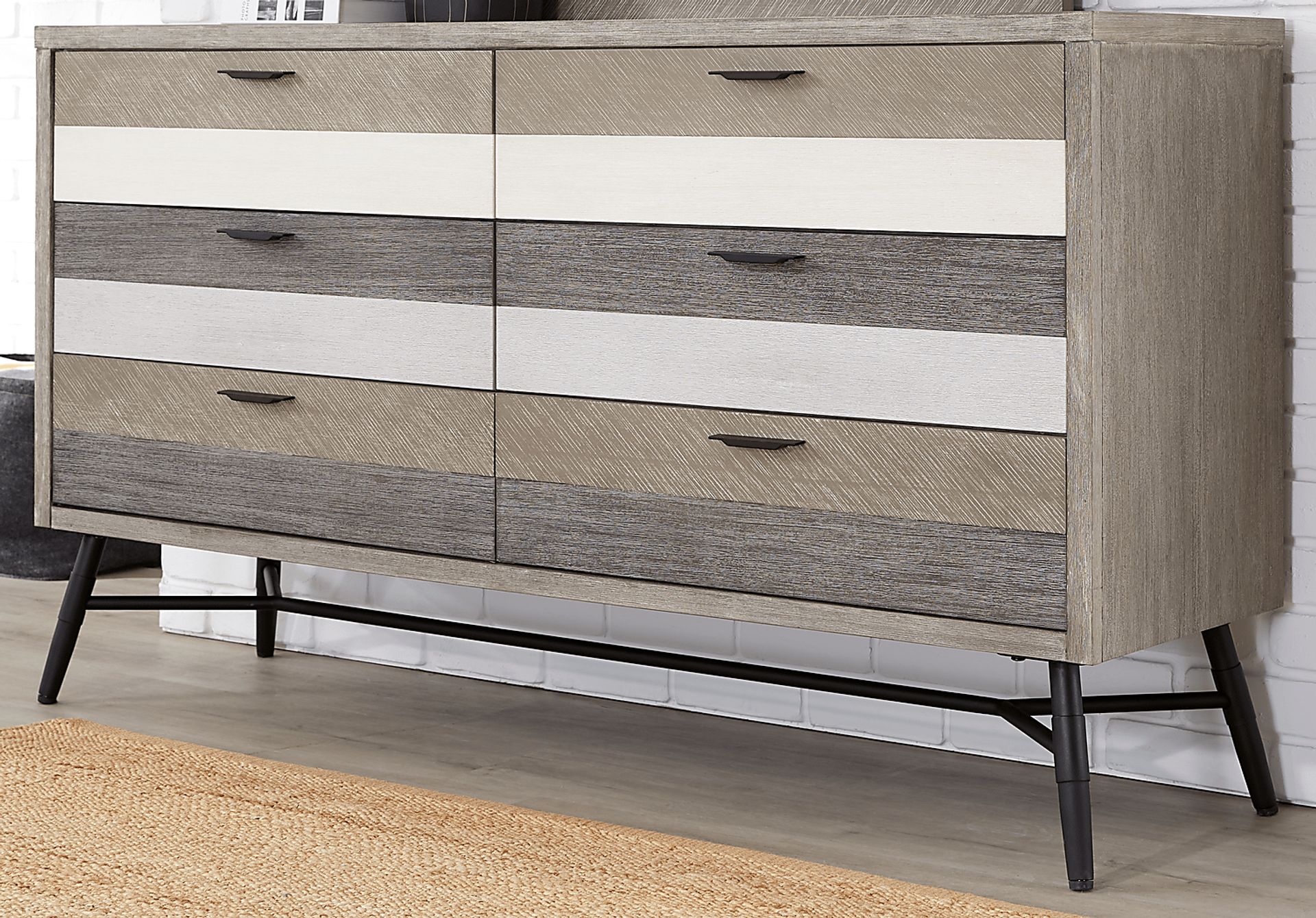 Midtown Loft Gray 7 Pc Queen Panel Bedroom - Image 4