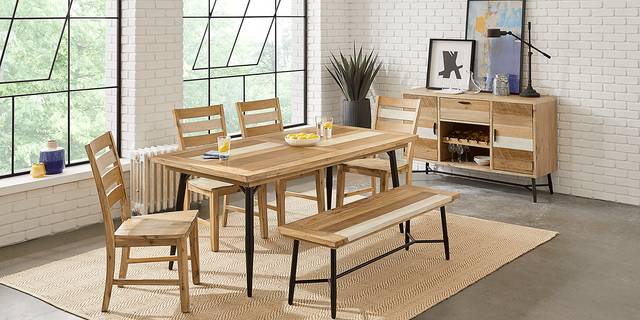 Midtown Loft Natural 6 Pc Dining Room - Thumbnail - Image 2