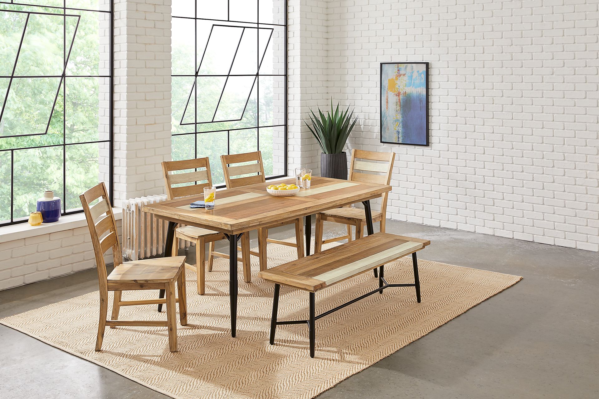 Midtown Loft Natural 6 Pc Dining Room - Image 1