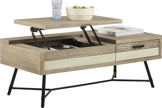 Midtown Loft Natural Lift-Top Cocktail Table - Thumbnail - Image 3