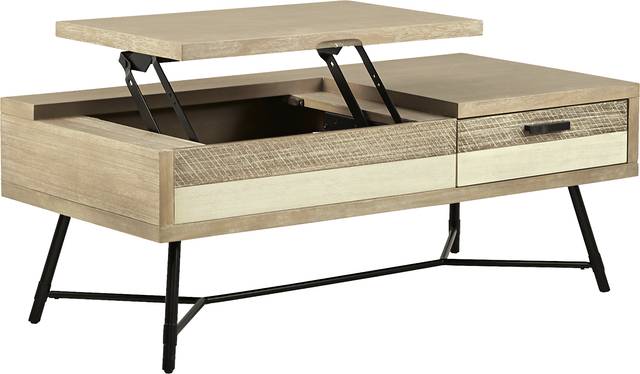 Midtown Loft Natural Lift-Top Cocktail Table - Thumbnail - Image 4