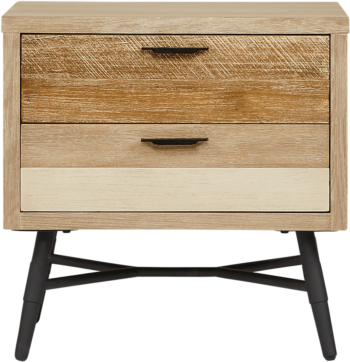 Midtown Loft 5 Pc Natural Light Wood King Bedroom Set With Chest, 3 Pc