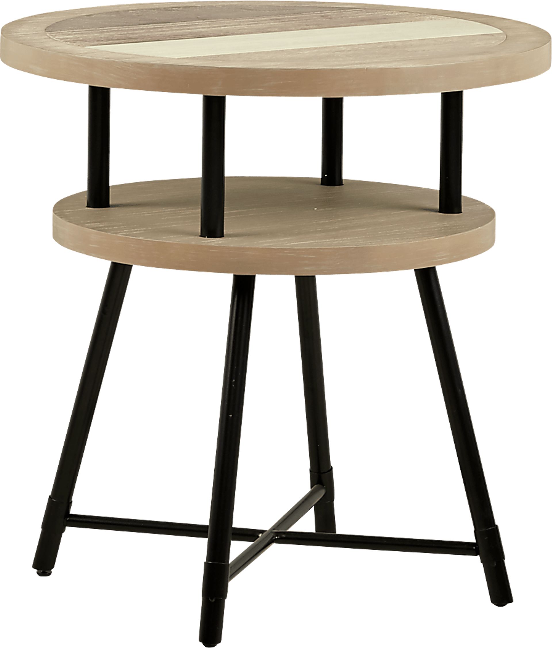 Midtown Loft Natural Round End Table - Image 1