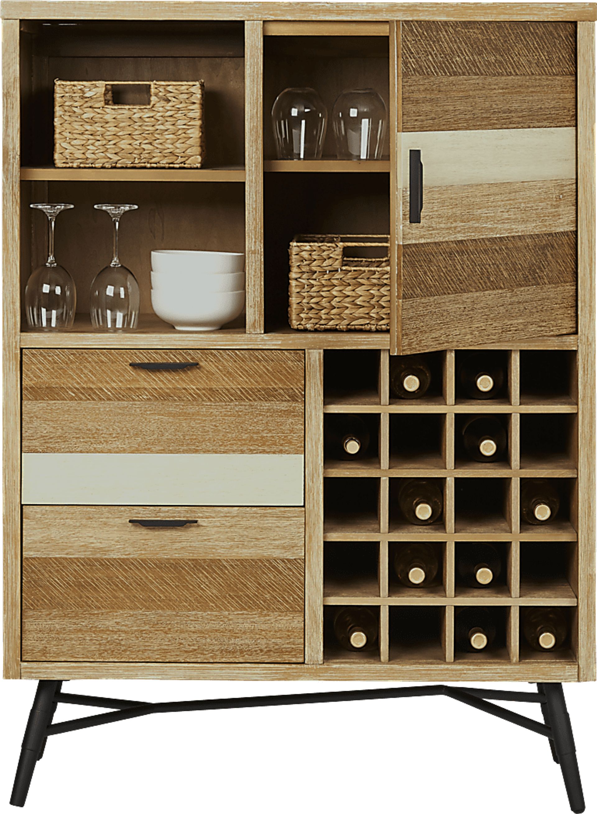 Midtown Loft Natural Wine Cabinet - Image 2