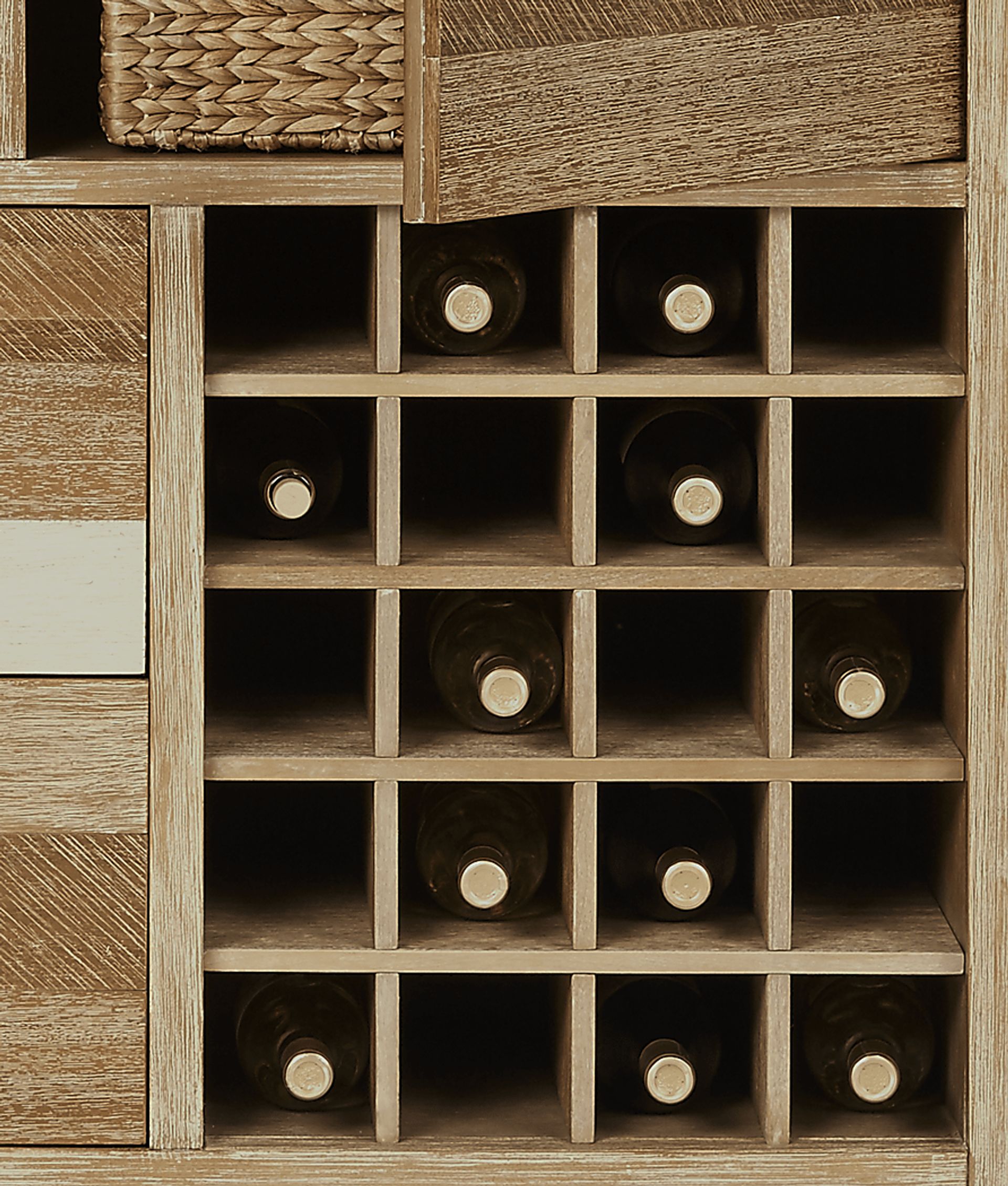 Midtown Loft Natural Wine Cabinet - Image 4