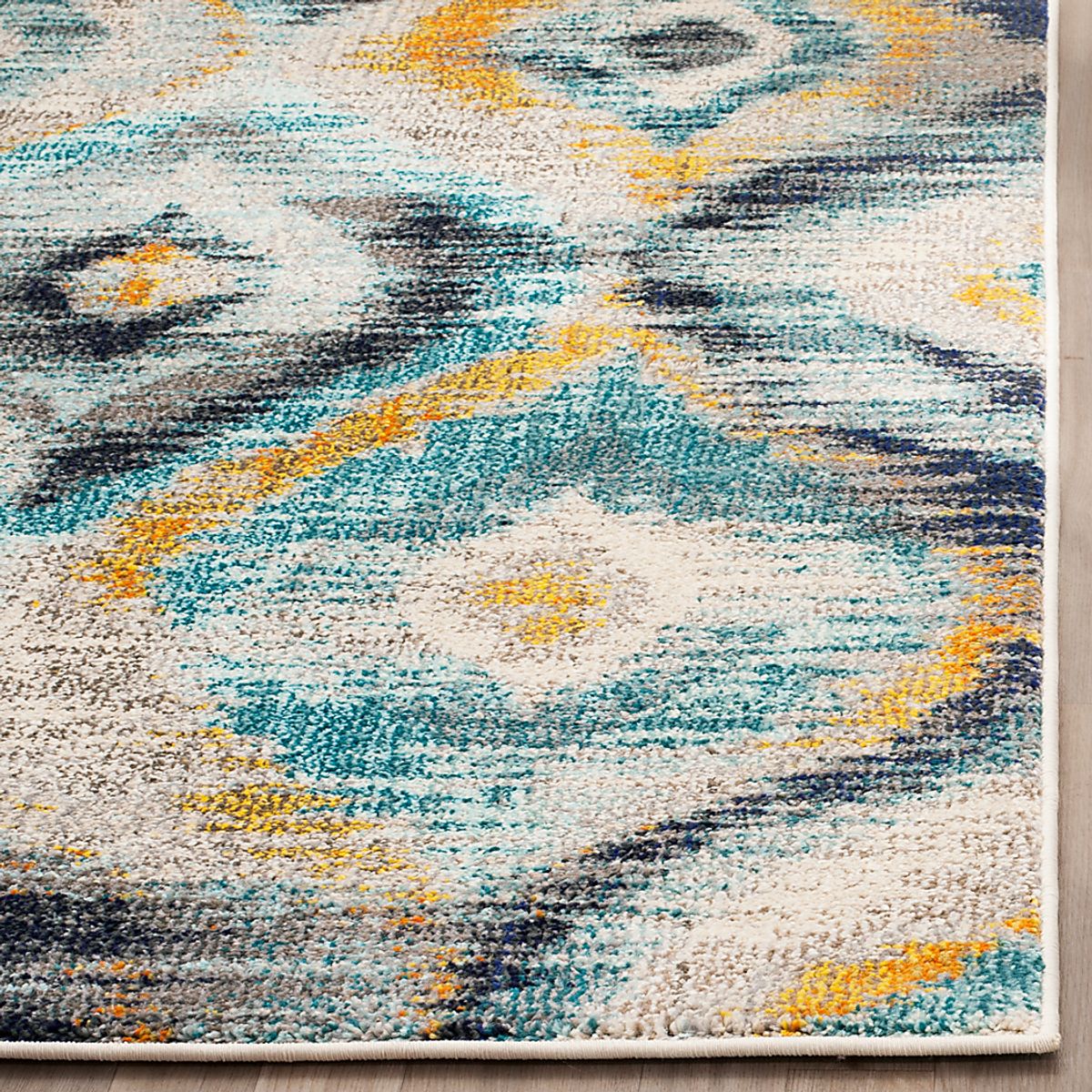 Midway Bay Blue Polypropylene Fabric Rug | Rooms to Go
