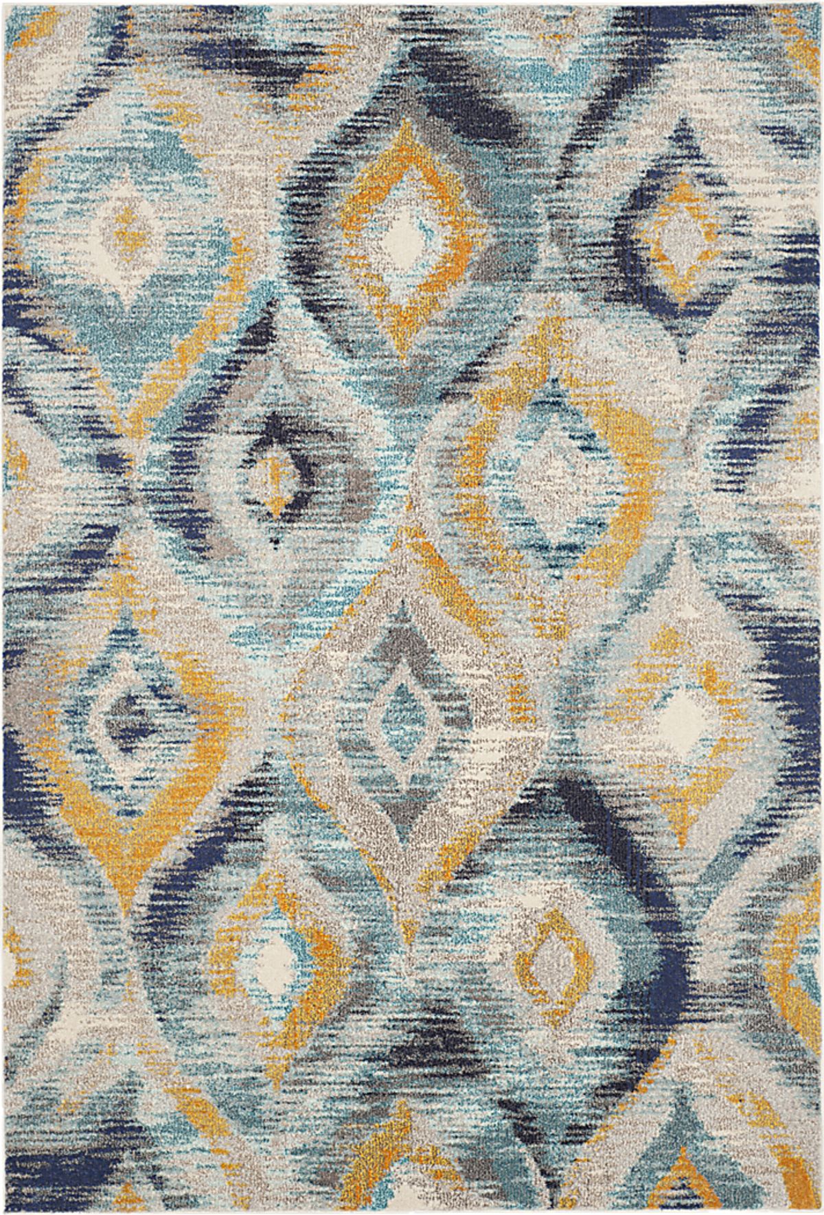 Midway Bay Blue Polypropylene Fabric Rug | Rooms to Go