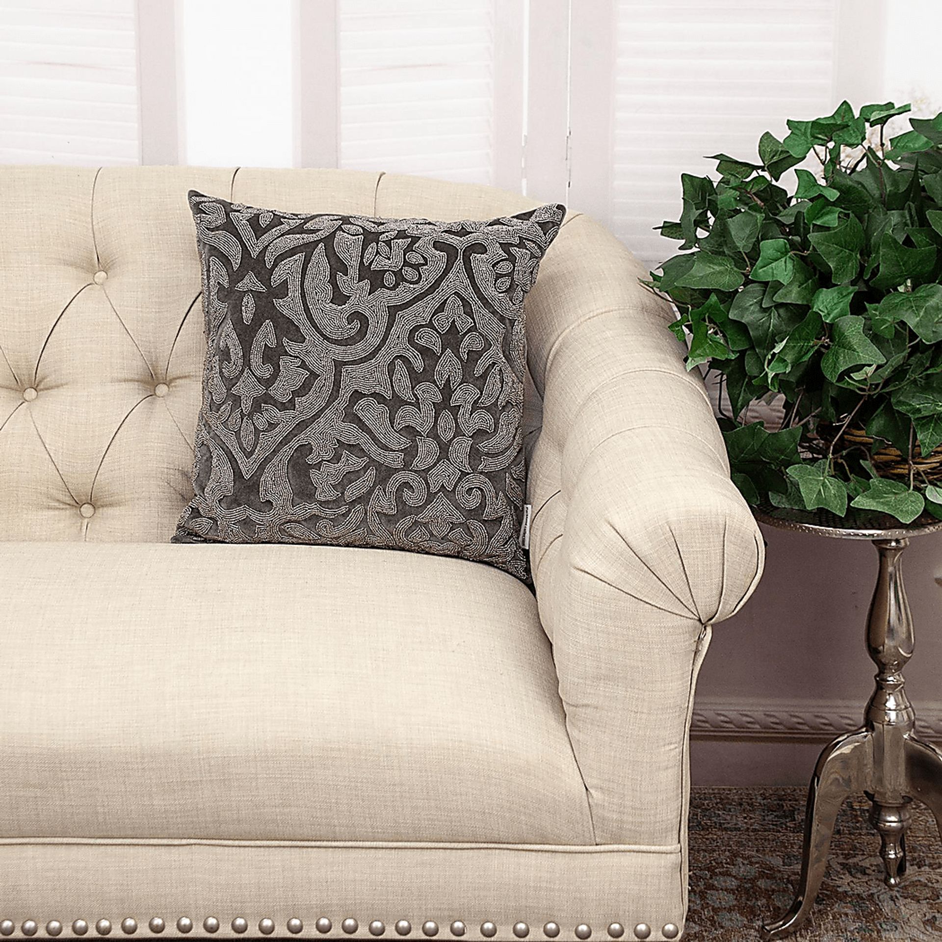 Midzi Gray Accent Pillow - Image 2
