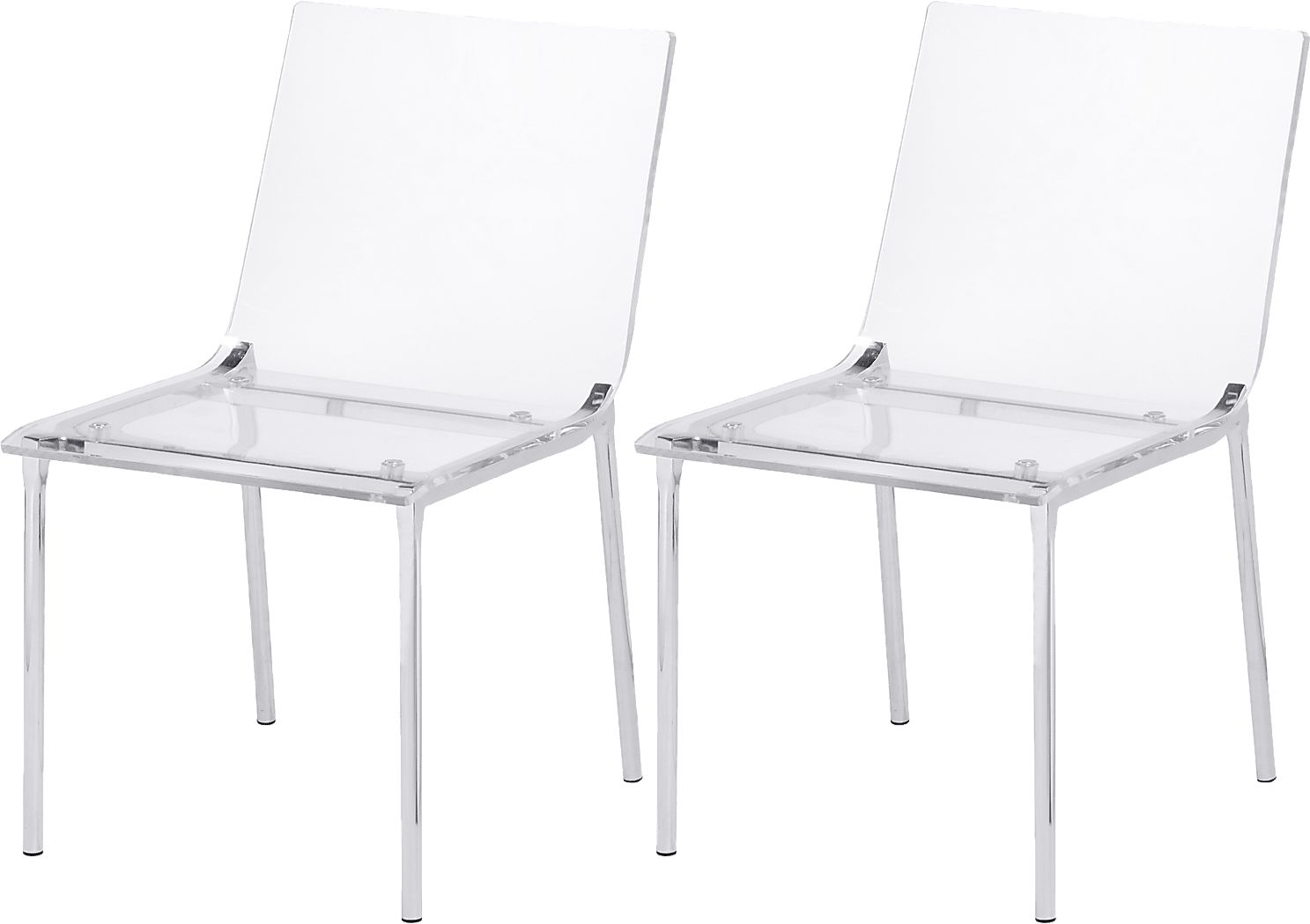 Migoya Chrome Dining Chair, Set of 2