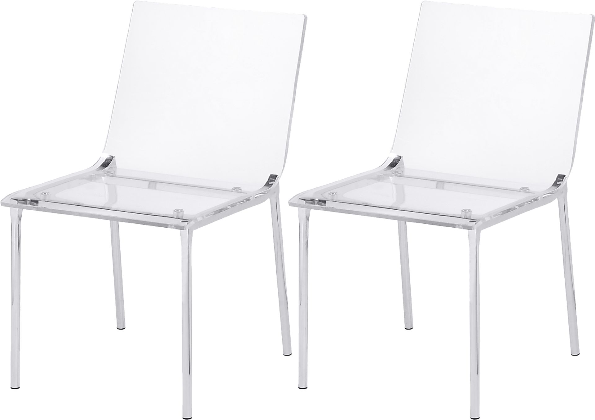 Migoya Chrome Dining Chair, Set of 2 - Image 1