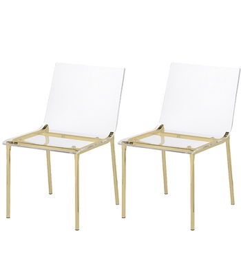 Migoya Gold Dining Chair, Set of 2