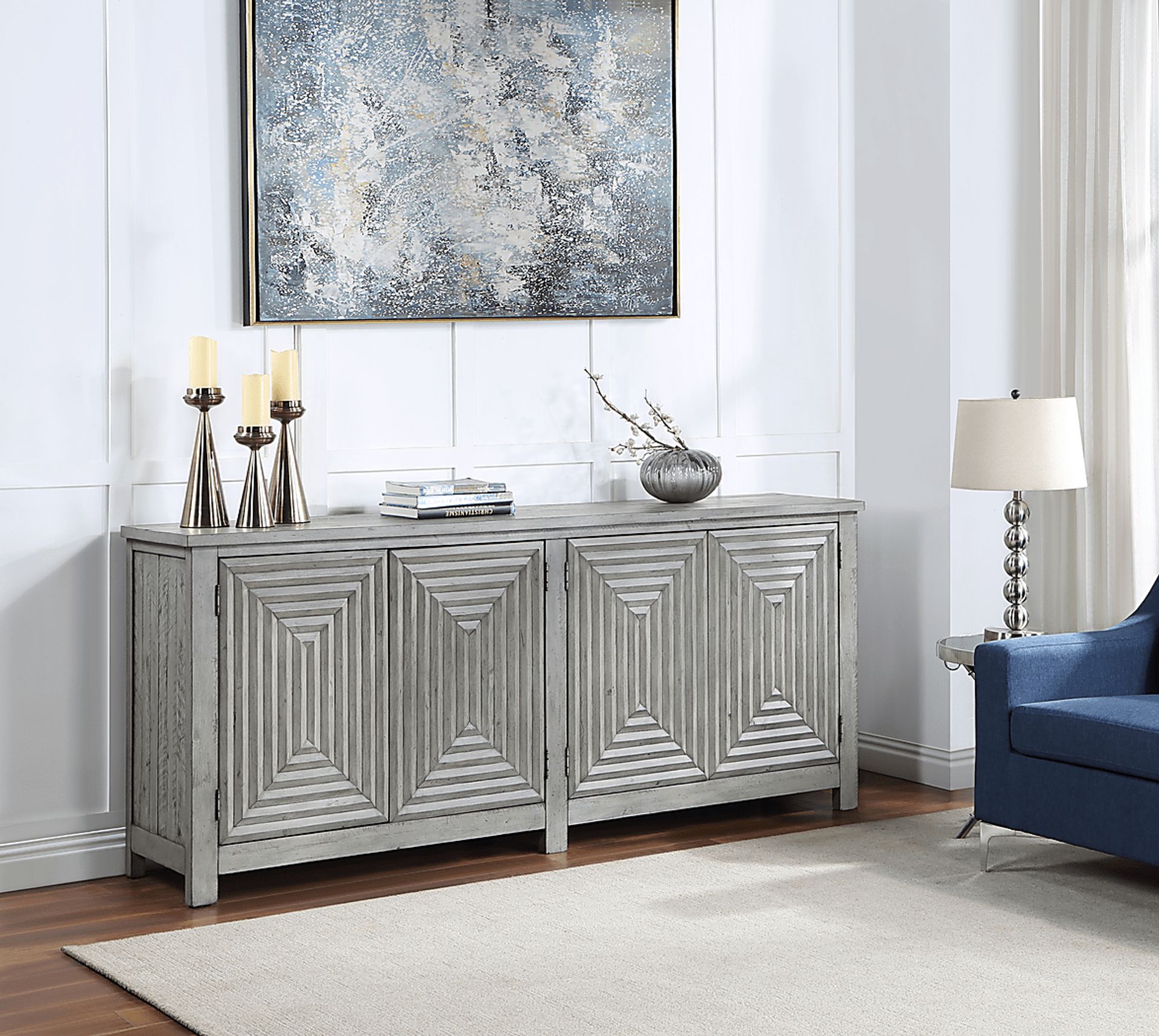 Mihash Gray Sideboard - Image 2